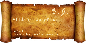 Világi Jozefina névjegykártya
